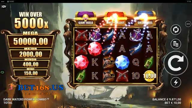 Bí kíp chơi game Dark waters power combo thắng lớn